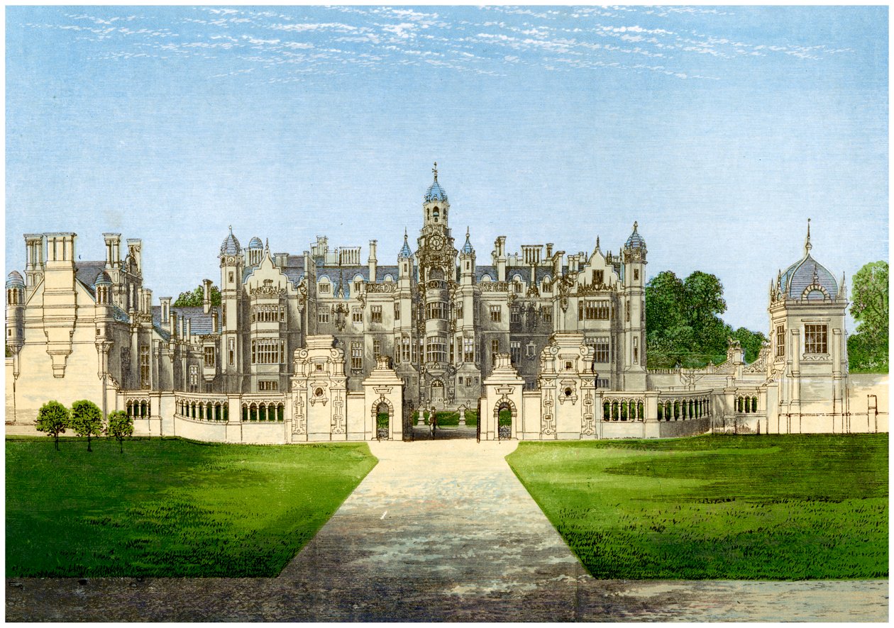 Harlaxton Malikanesi, Lincolnshire, Gregory ailesinin evi, c1880 by Unbekannt