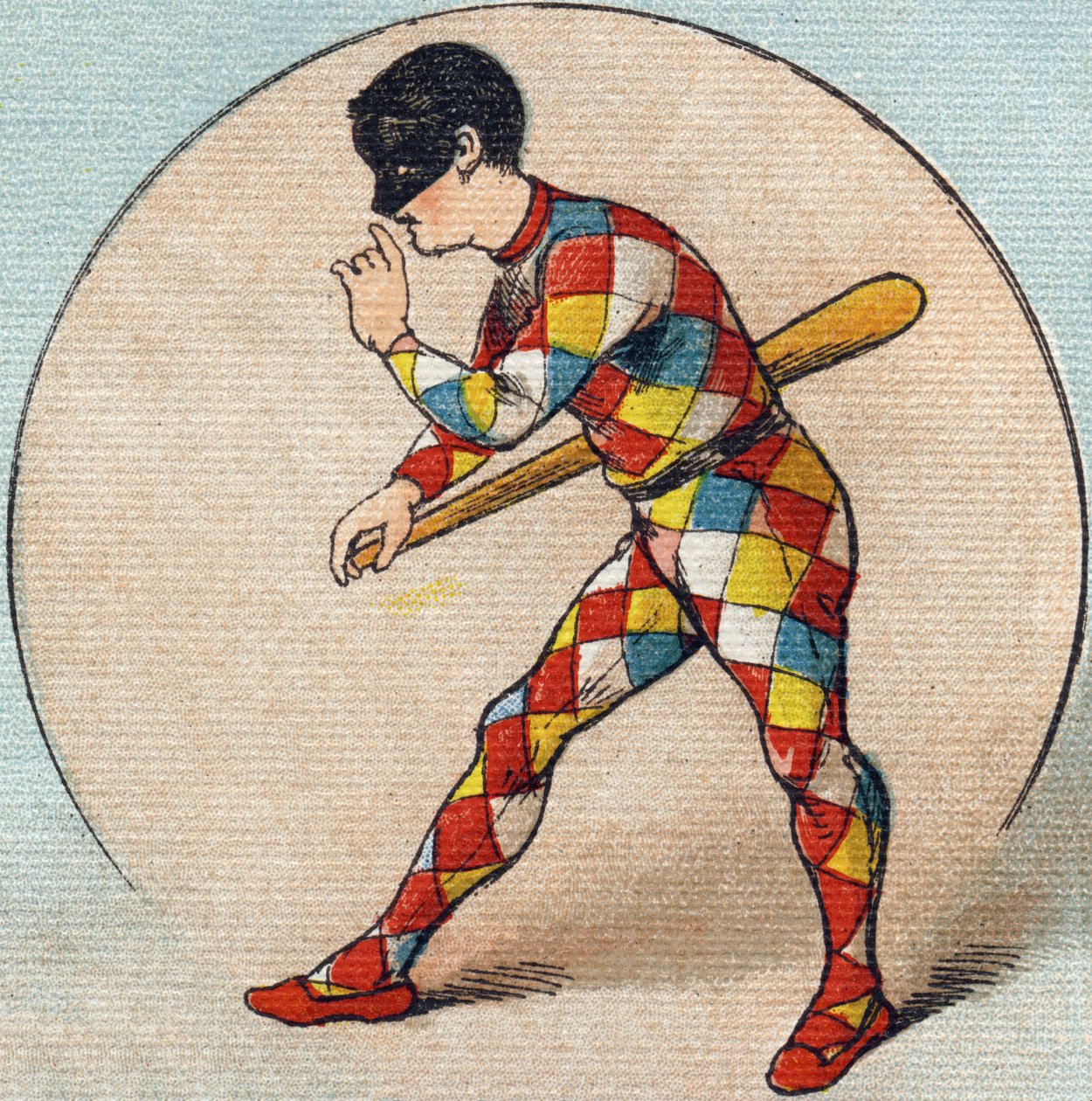 Harlequin. "Alphabet de ma petite fille" gravürü. Bernardin-Bechet ve Fils, kitapçı-yayıncılar, Paris, 1895 civarı. Tuval üzerine kırılmaz albüm. Bibliotheque des Bebes. 12 sayfa. Bir okuma yöntemi ve açıklayıcı bir abecedary içeren albüm. loş by Unbekannt