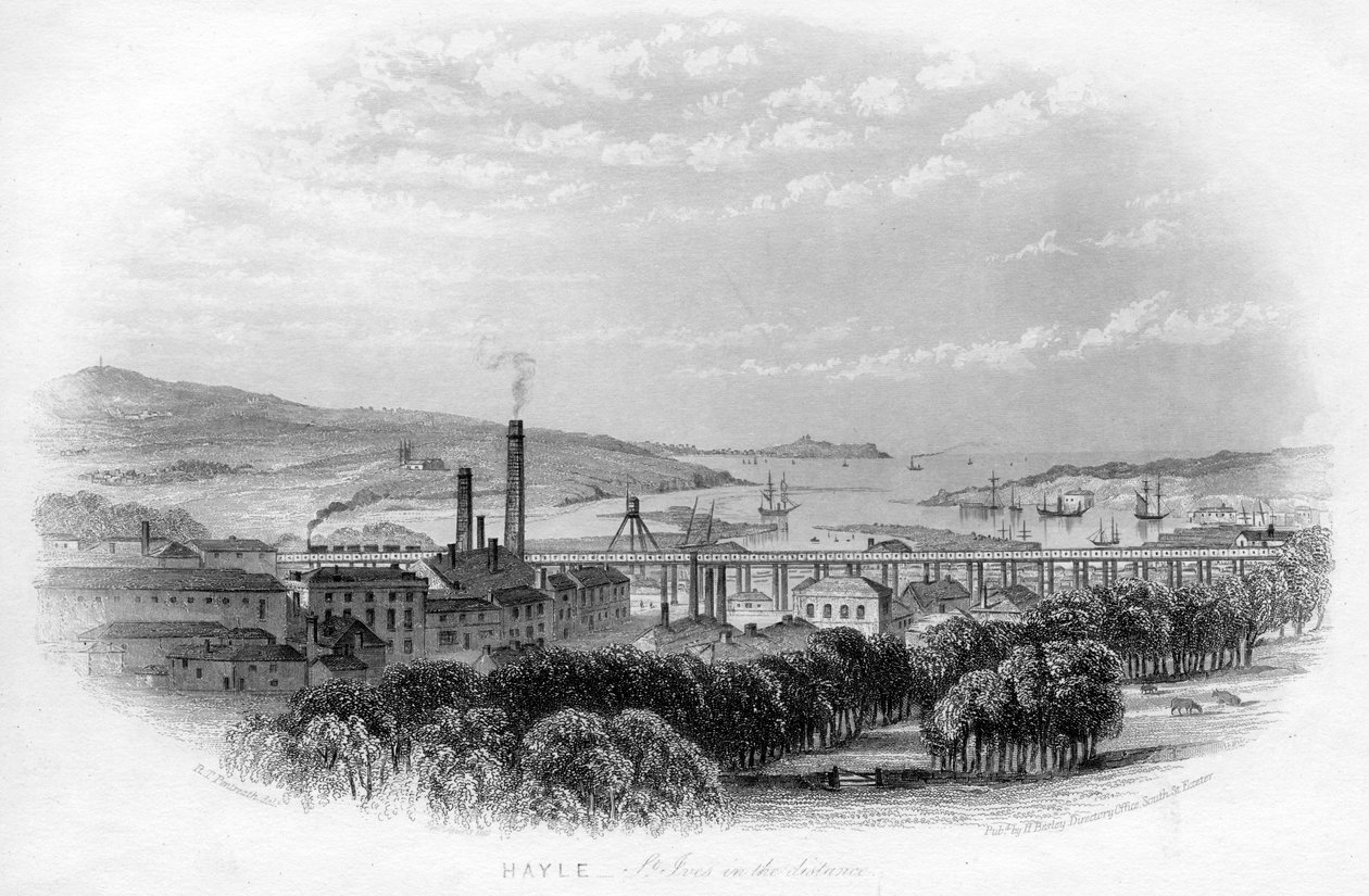 Uzaktan Hayle St Ives, c1860 by Unbekannt