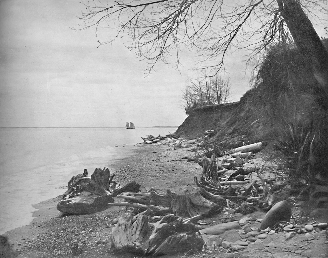 Kıyıya doğru, Michigan Gölü, c1897. by Unbekannt