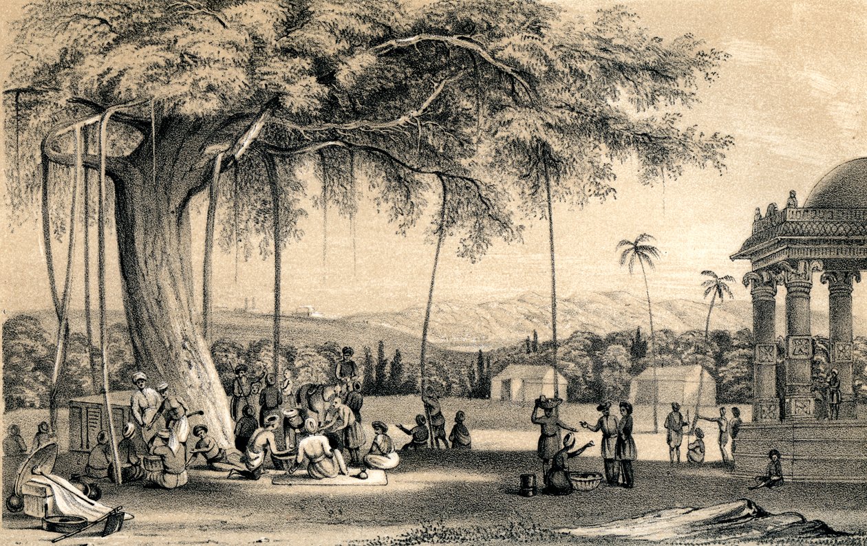 Köyün muhtarı, mahkemesini elinde tutuyor, 1847 by Unbekannt