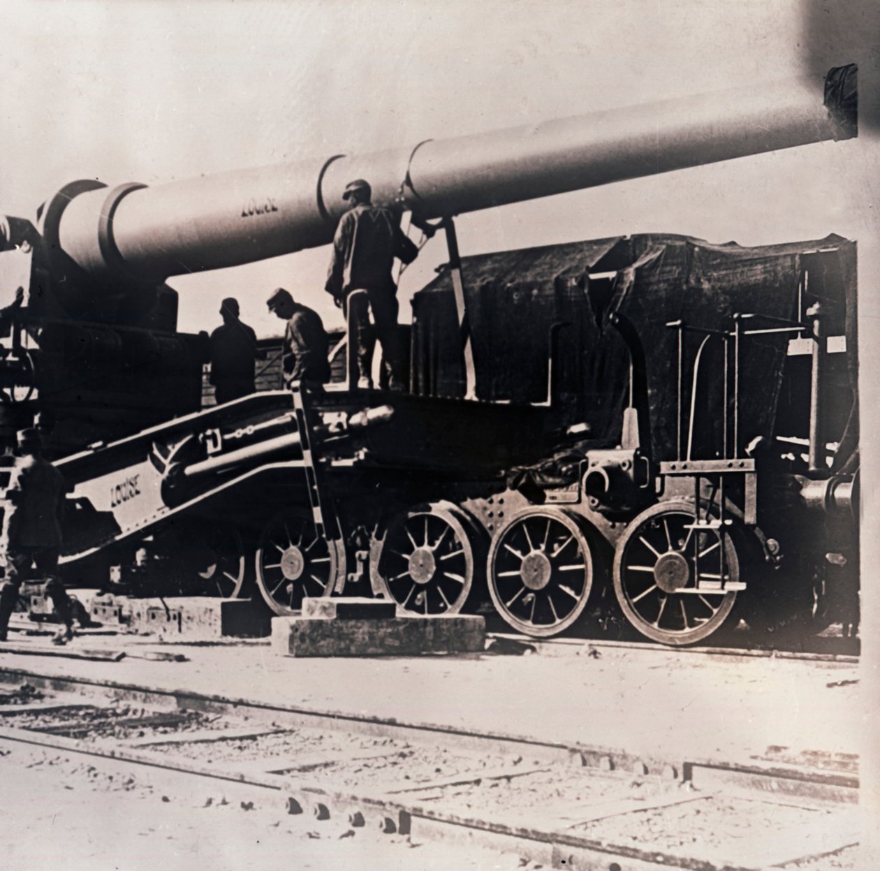 Bir trende ağır topçu, c1914-c1918 by Unbekannt