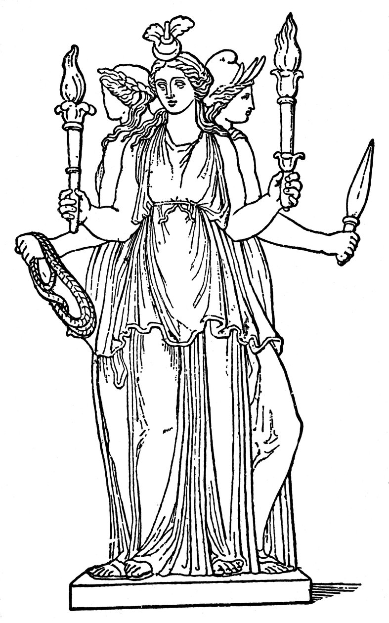 Hekate, tanrıça büyüsü, hayaletler ve büyücülük by Unbekannt