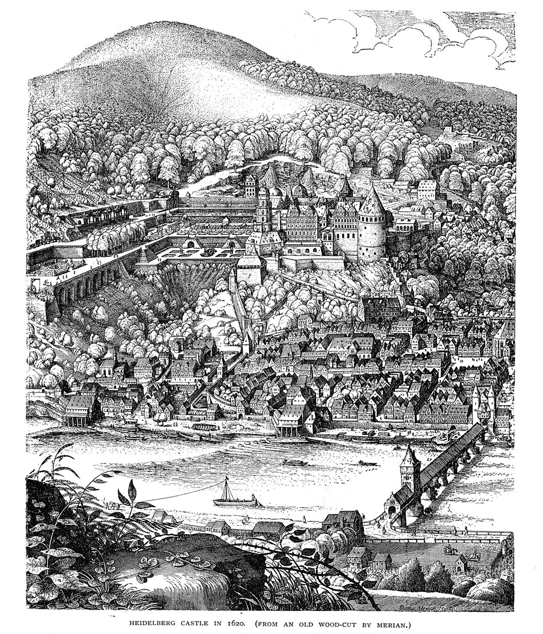 Heidelberg Kalesi ve kasabası, 1620