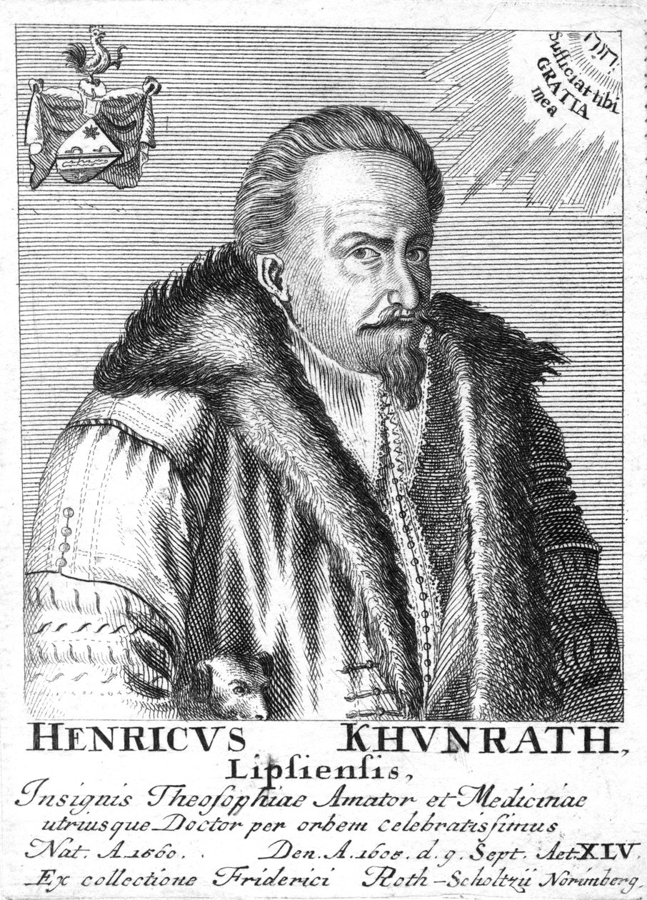 Heinrich Khunrath, Alman kimyager ve simyacı, 1725 by Unbekannt