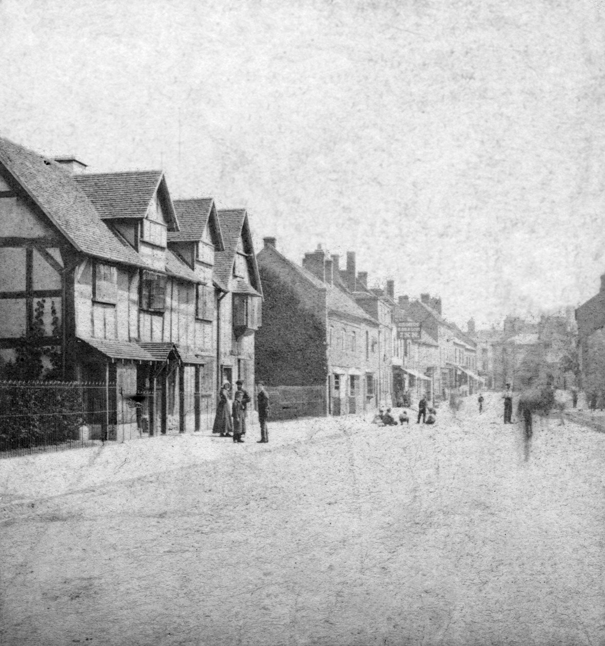Henley Street, Stratford-upon-Avon, Warwickshire, 19. yüzyılın sonlarında by Unbekannt