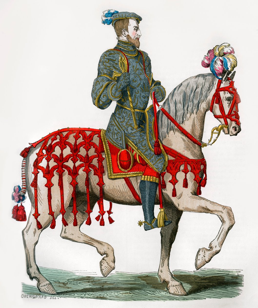 Fransa Kralı II. Henry, hafif süvari kaptanı olarak, 16. yüzyıl 1882-1884 by Unbekannt