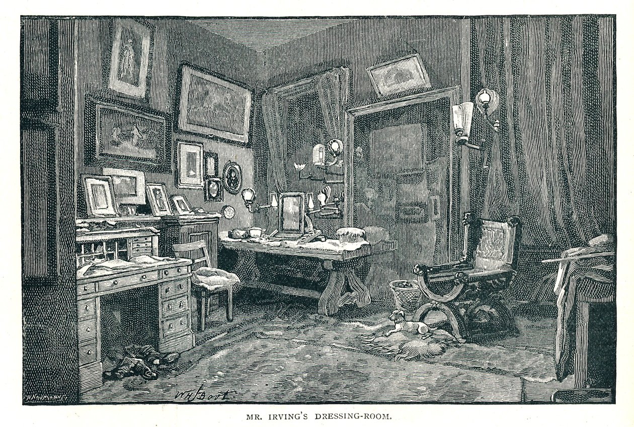 Henry Irvings Soyunma Odası, 1891 by Unbekannt