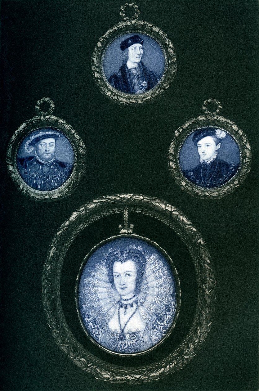 Henry VII, Henry VIII, Edward VI, Elizabeth I, 16. yüzyıl, 1896 by Unbekannt