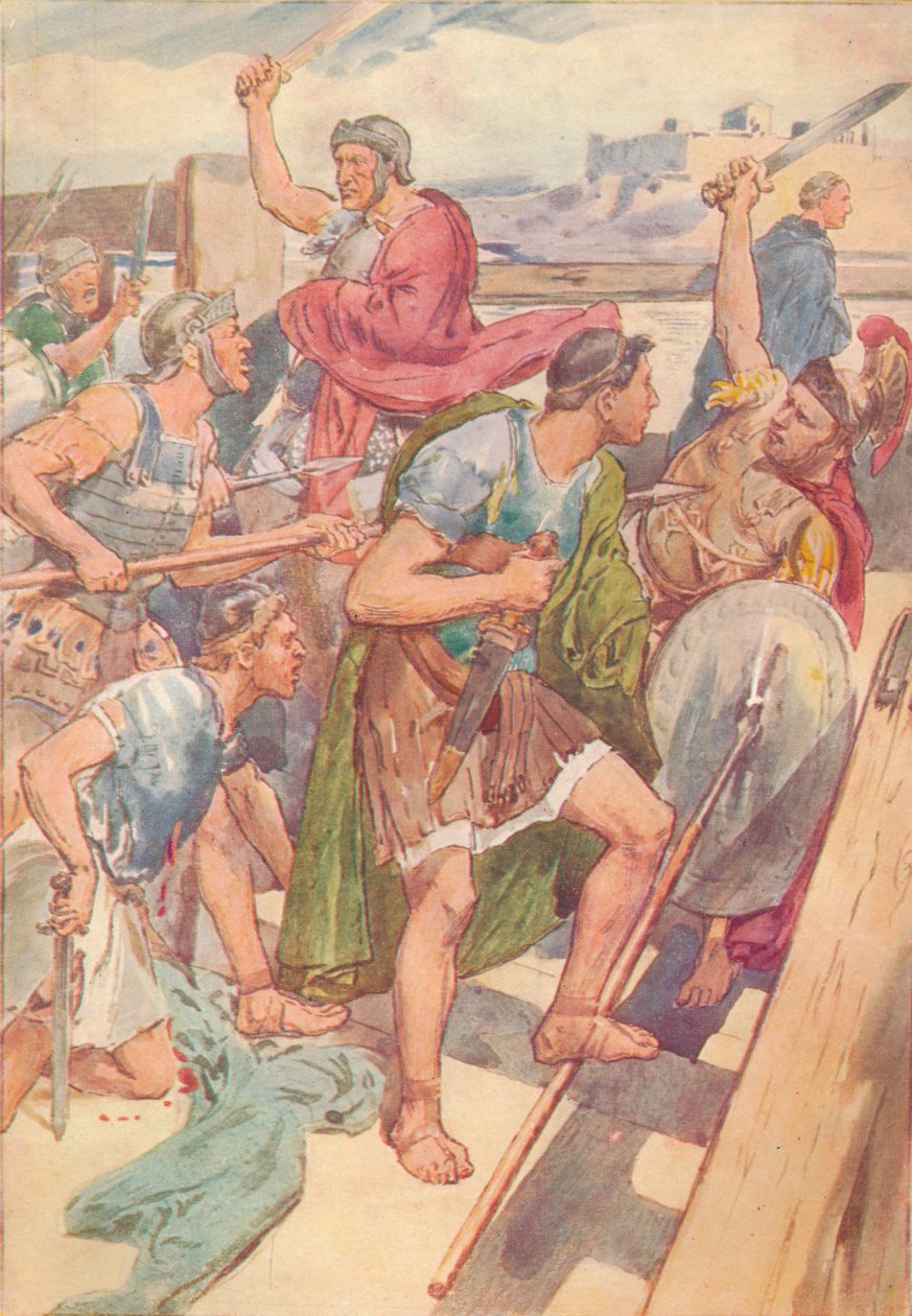Burada düşmanı uzak tutmanın mümkün olacağını düşündü, c1912 1912 by Unbekannt