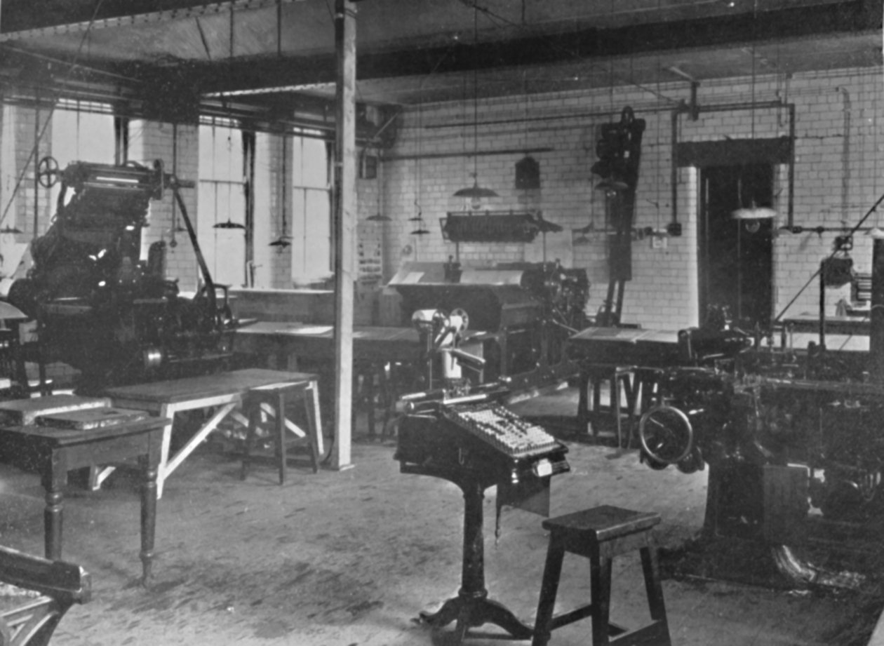 Heriot-Watt College, Edinburgh - Tipo Baskı Makinesi Bölümü, 1909. by Unbekannt