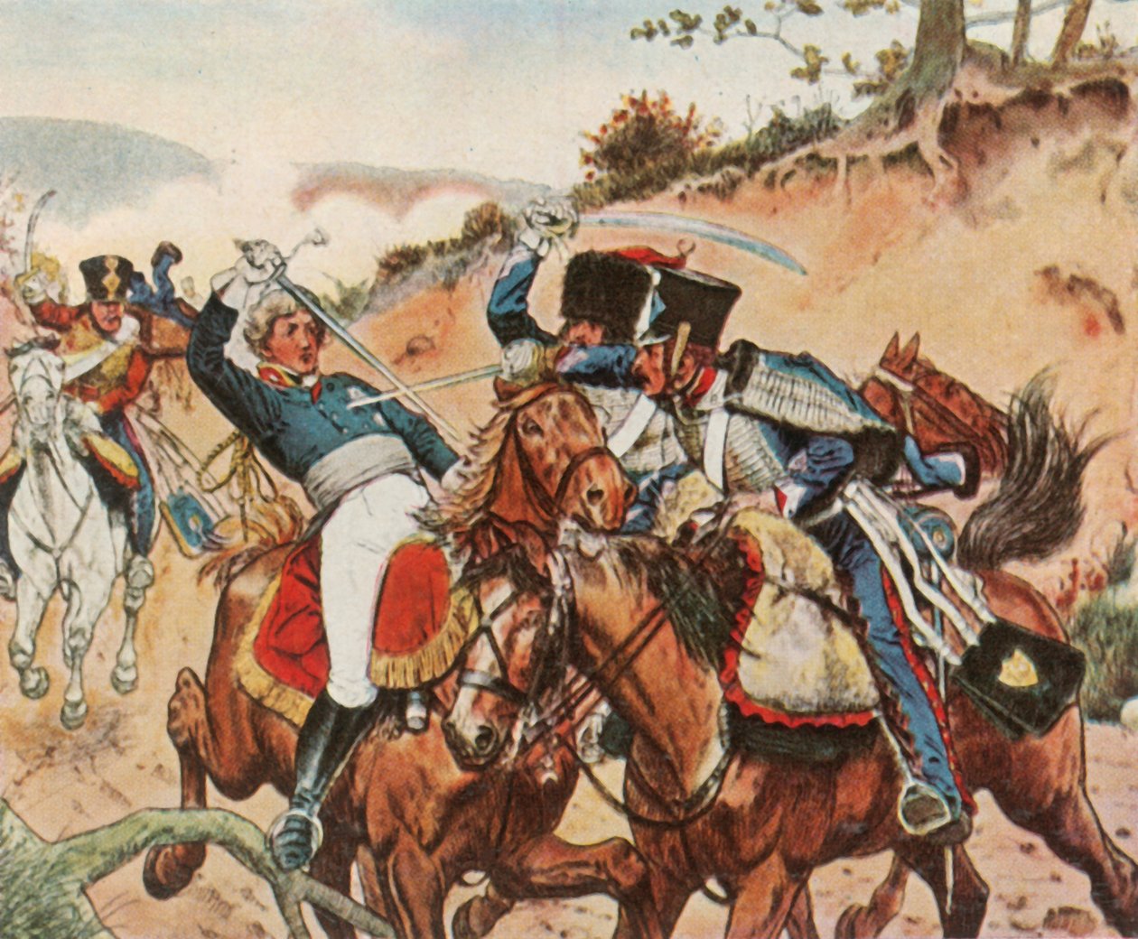 Prusya Prensi Louis Ferdinand'ın 10 Ekim 1806, 1936'da Saalfeld'de kahramanca ölümü. by Unbekannt