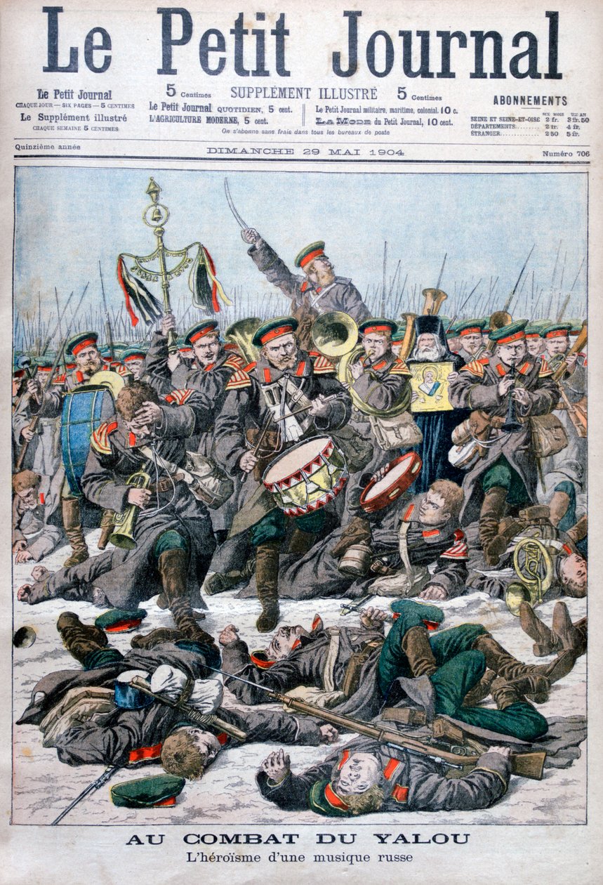 Bir Rus askeri bandosunun kahramanlığı, Yalu Nehri Savaşı, Rus-Japon Savaşı, 1904 by Unbekannt