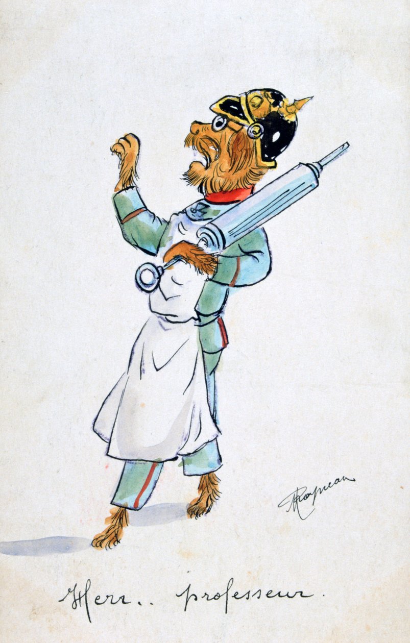 Herr Profesör, Vintage Fransız kartpostal, c1900 by Unbekannt