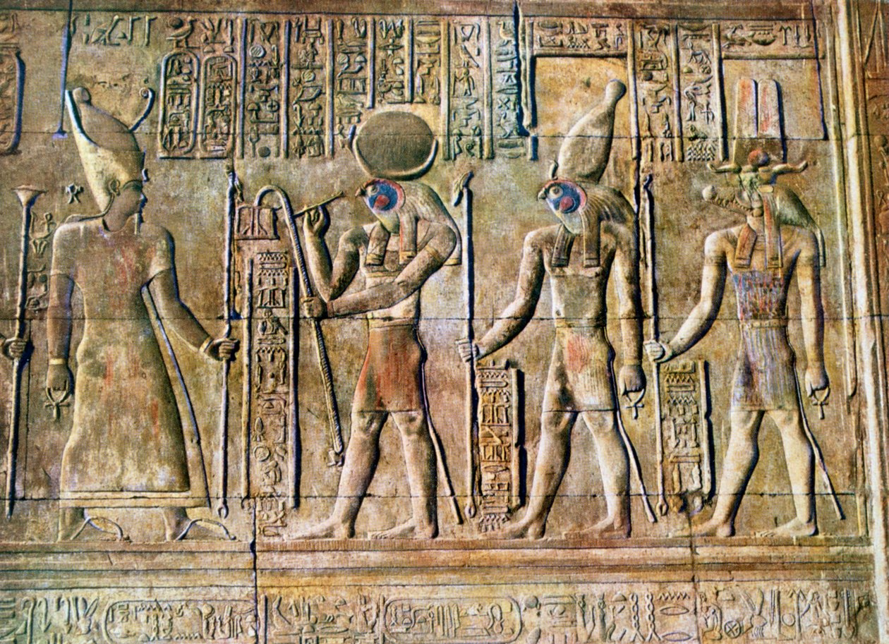 Hiyeroglif kabartma, Kom Ombo Tapınağı, Mısır, 20. Yüzyıl by Unbekannt
