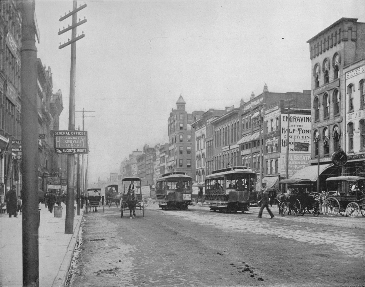 High Street, Columbus. Ohio, c1897. by Unbekannt