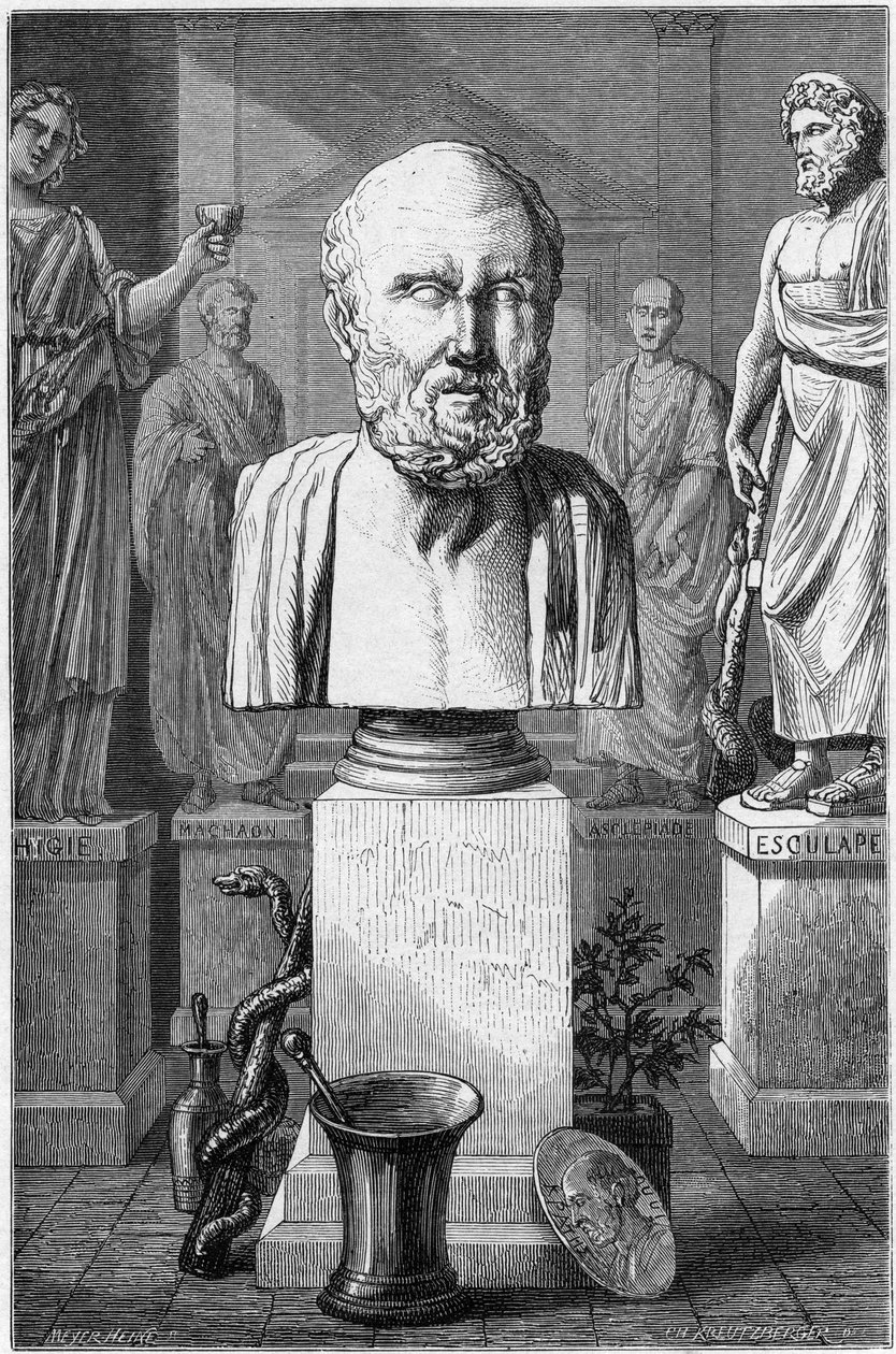 Kos Hipokratı, Antik Yunan hekimi, 1866 by Unbekannt
