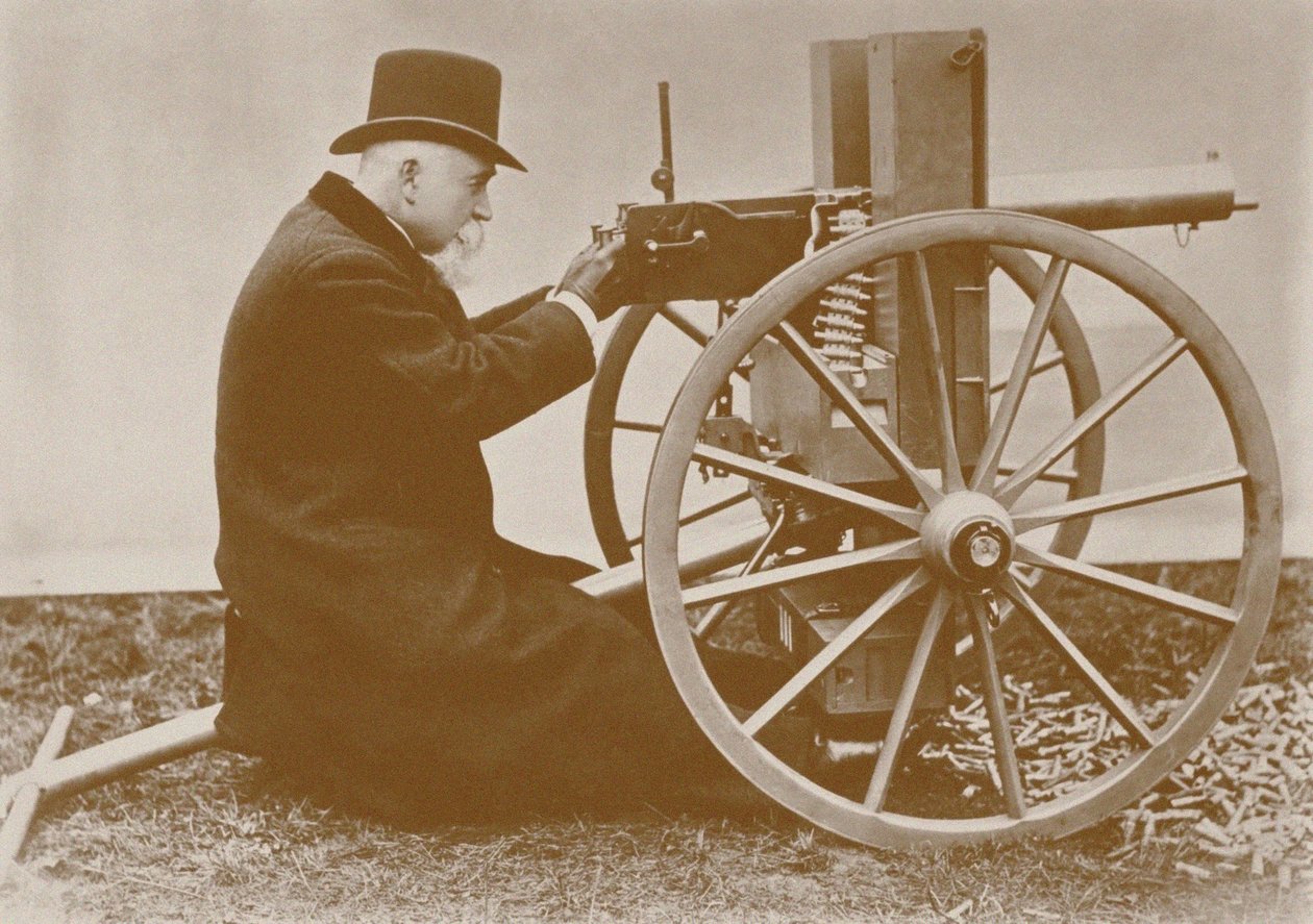 Hiram Maxim 1840-1916, ilk otomatik makineli tüfek 1884