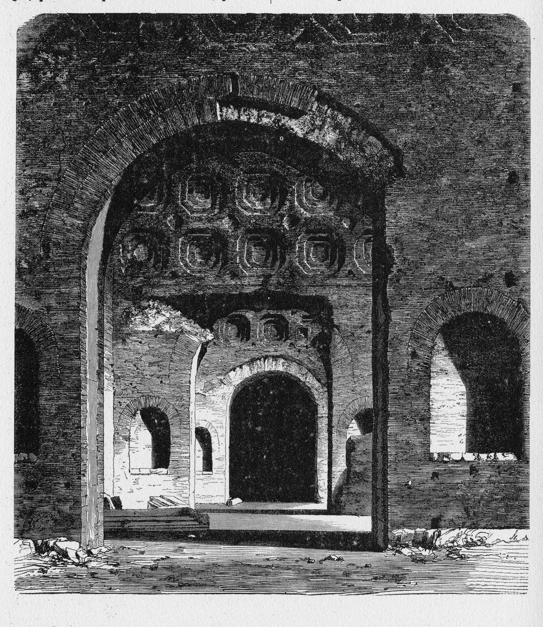 Antik Roma Tarihi. Aula Palatina, 4. yüzyılın başında imparator Konstantin (MS 306-337) tarafından yaptırılan bir Roma saray bazilikasıdır. by Unbekannt