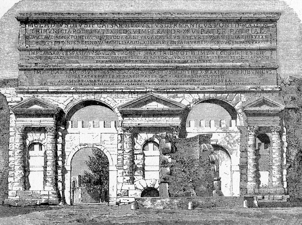 Antik Roma Tarihi. 1872 Porta Maggiore veya Porta Nevia
