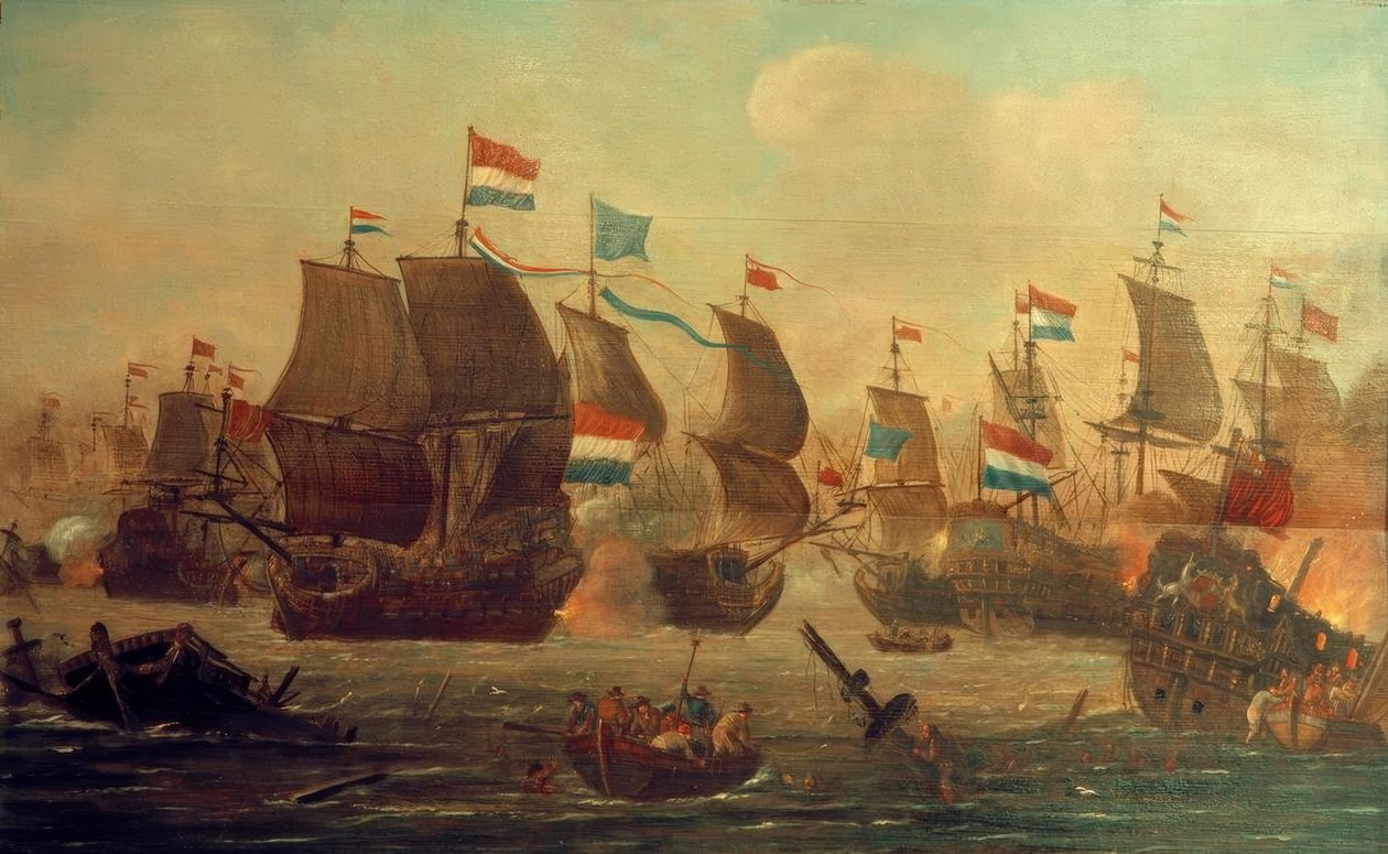 Hollanda-İngiliz deniz savaşı by Unbekannt
