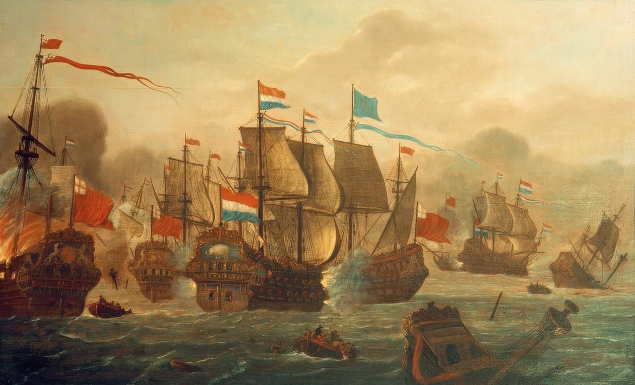 Hollanda-İngiliz deniz savaşı by Unbekannt