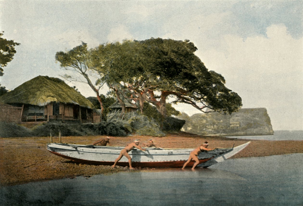 Honmoku, Viege de Petche rs Pless Yokohama, Honmoku Ficain g Viege Nea r Yokohama, 1900. by Unbekannt