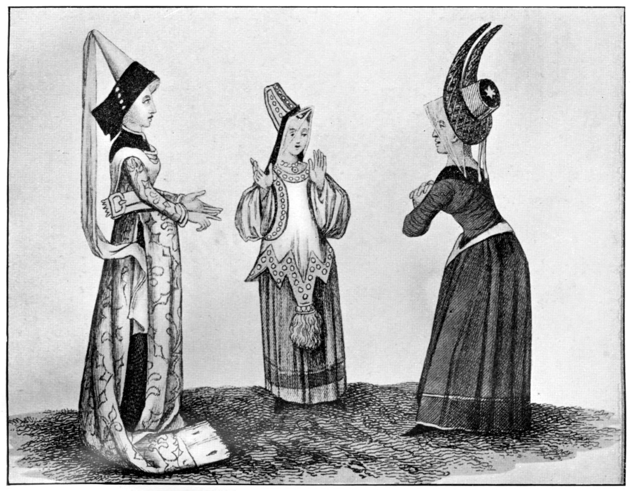 Boynuzlu ve çan kuleli başlıklar, 15. yüzyıl, 1910 by Unbekannt