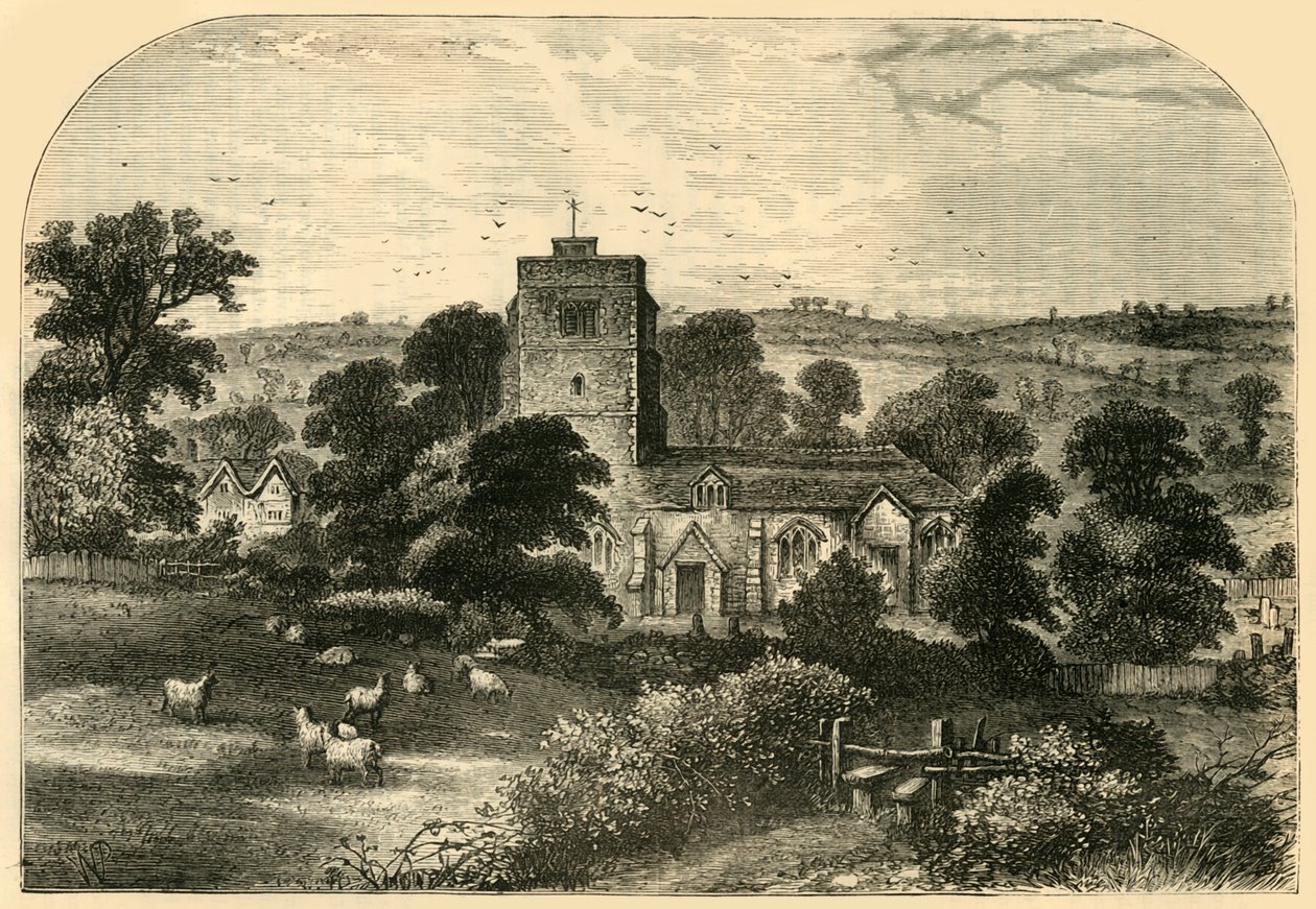 Hornsey Kilisesi 1750, c1876. by Unbekannt