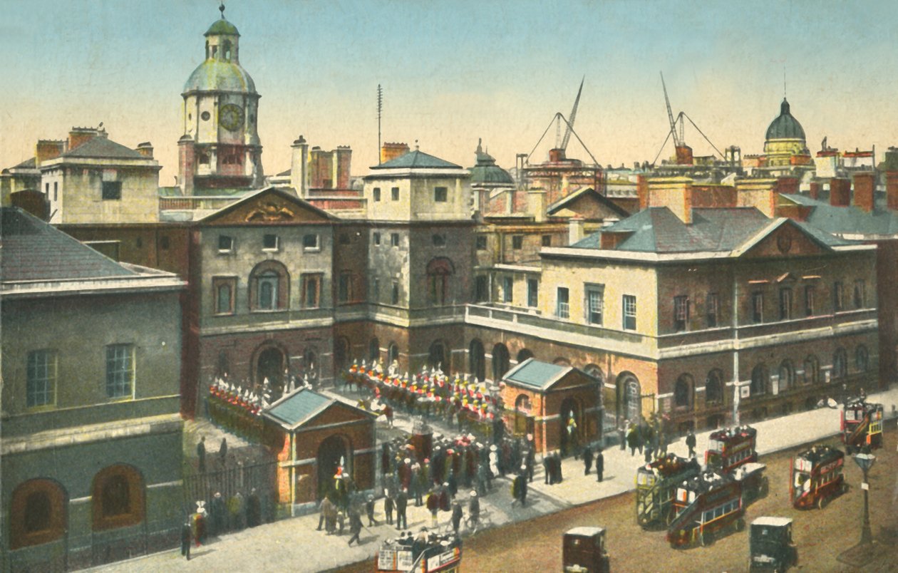 At Muhafızları, Whitehall, Londra, c1910. by Unbekannt