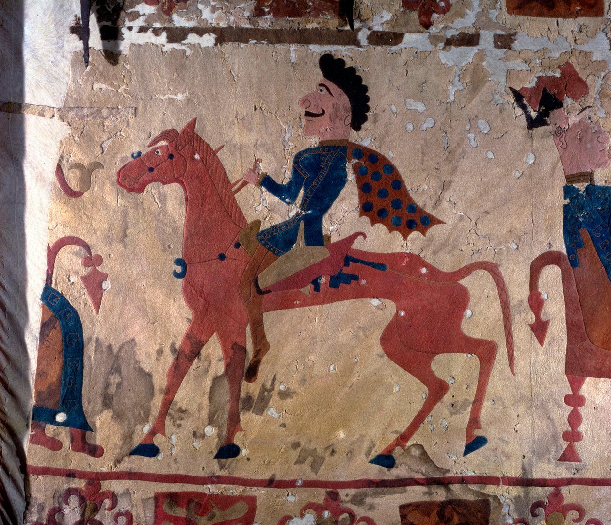 Süvari, Pazyryk keçe halı detayı, MÖ 5. veya 4. yy by Unbekannt