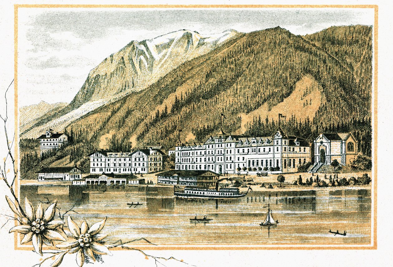 Hotel Scholastic Alang Lake Achensi, 1900 civarında Tirol Avusturya