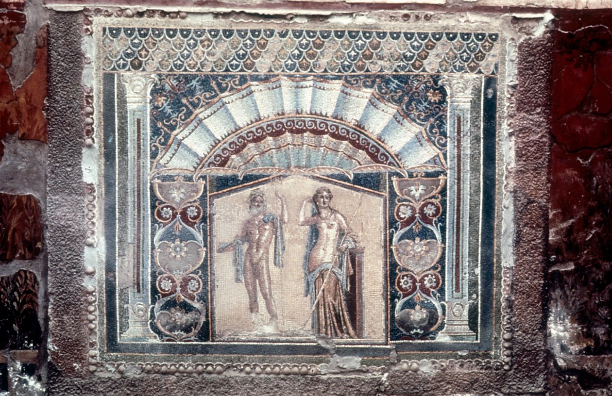 Neptün Evi ve Amphitrite mozaik, Roma, Herculaneum, c69 by Unbekannt