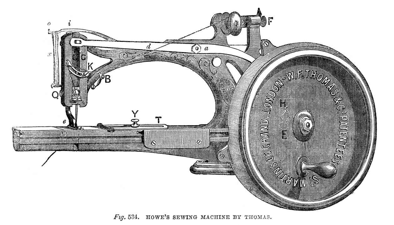 Howes Dikiş Makinesi, Thomas, 1866 by Unbekannt