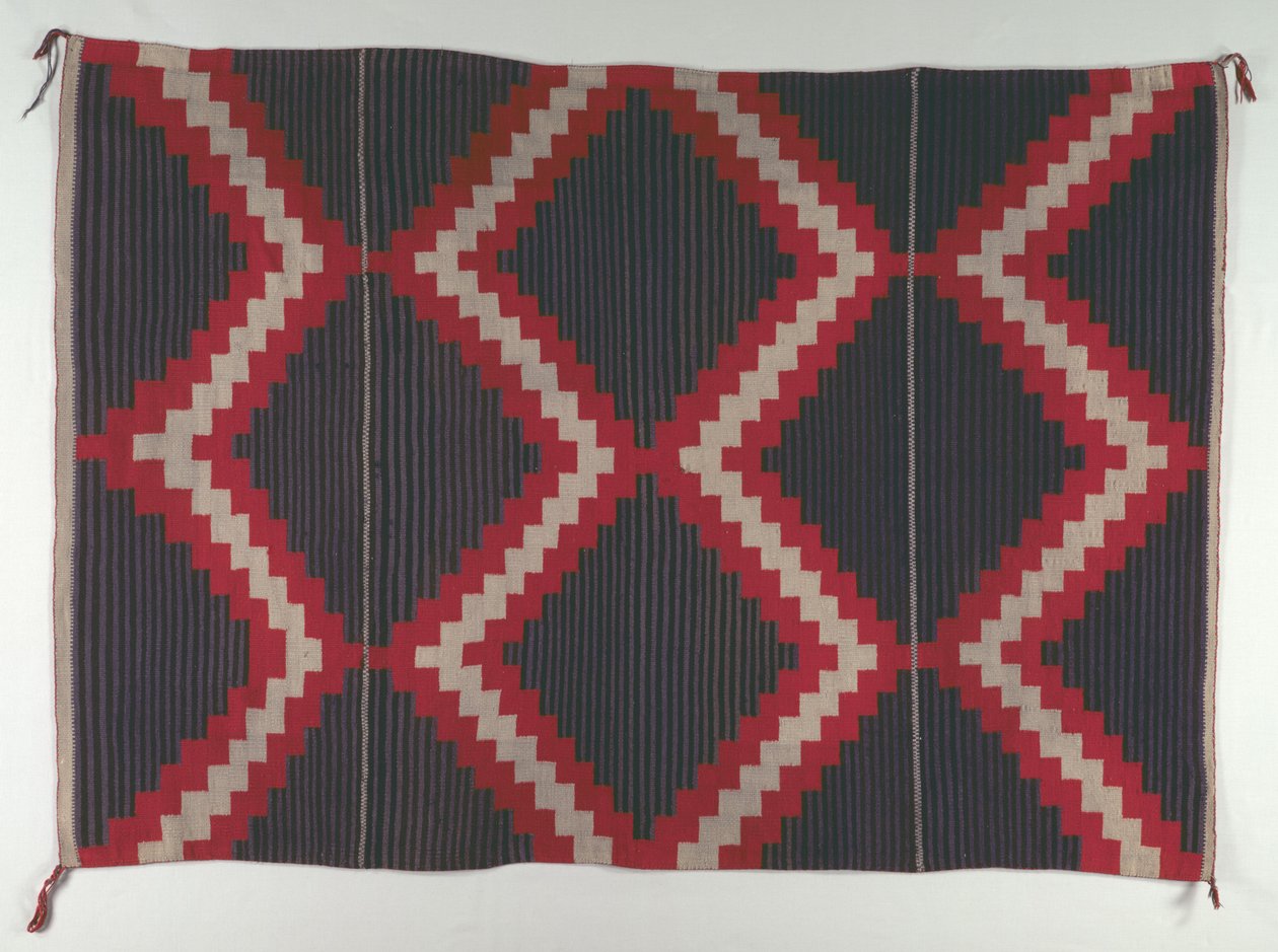 Moki Moqui Çizgili Hubbell Revival tarzı Halı, c. 1890-1910. by Unbekannt