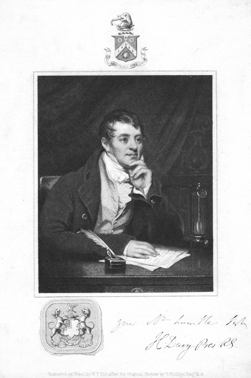 Humphry Davy, İngiliz kimyager, 1821 by Unbekannt