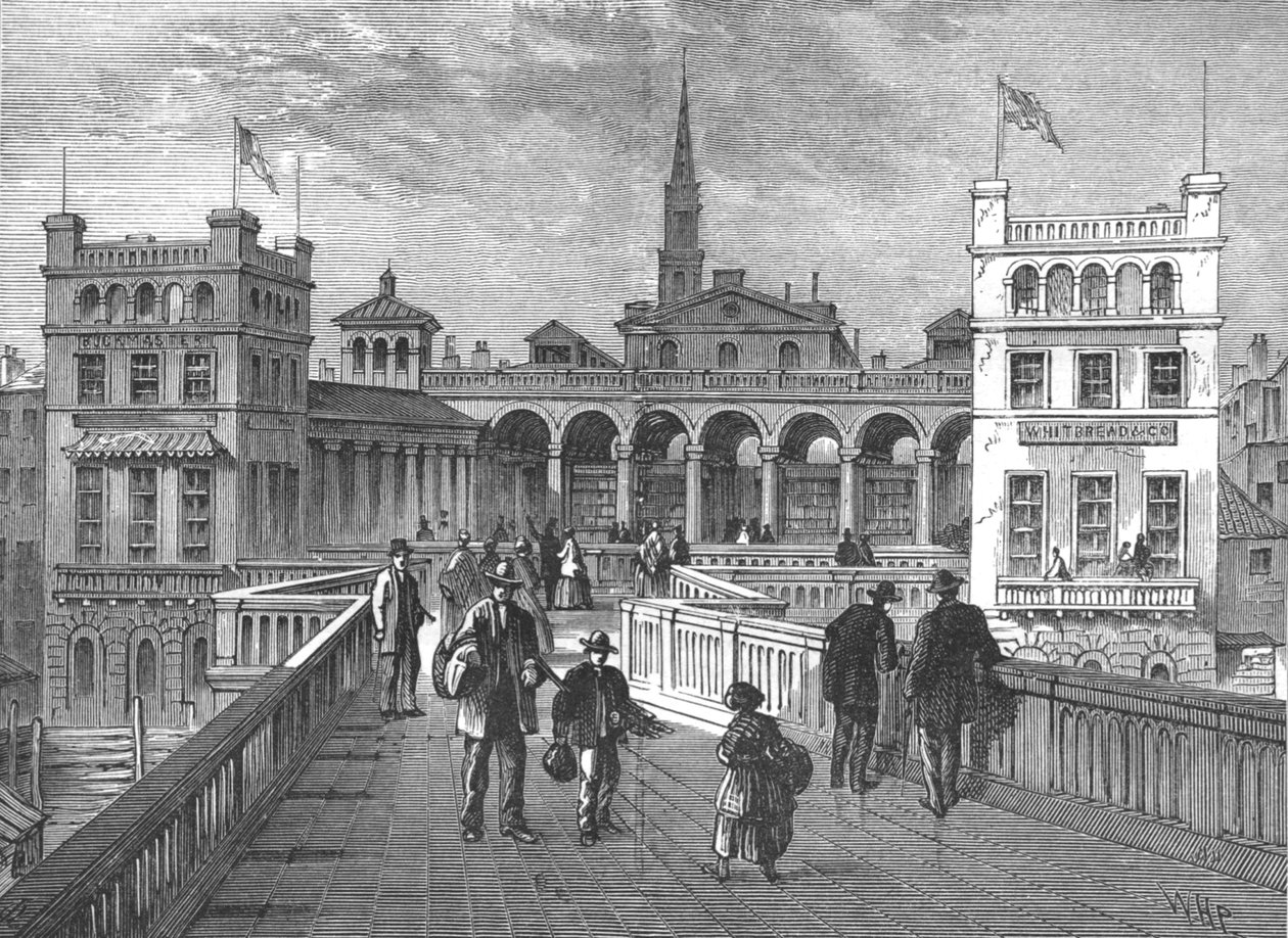 Köprüden Hungerford Market, 1850 1897 by Unbekannt
