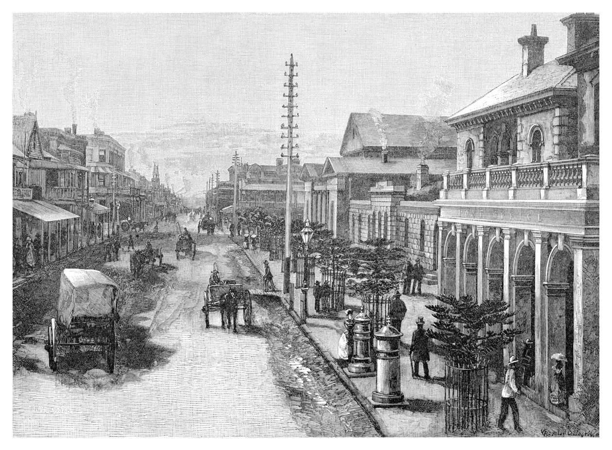 Hunter Street, Newcastle, Yeni Güney Galler, Avustralya, 1886 by Unbekannt