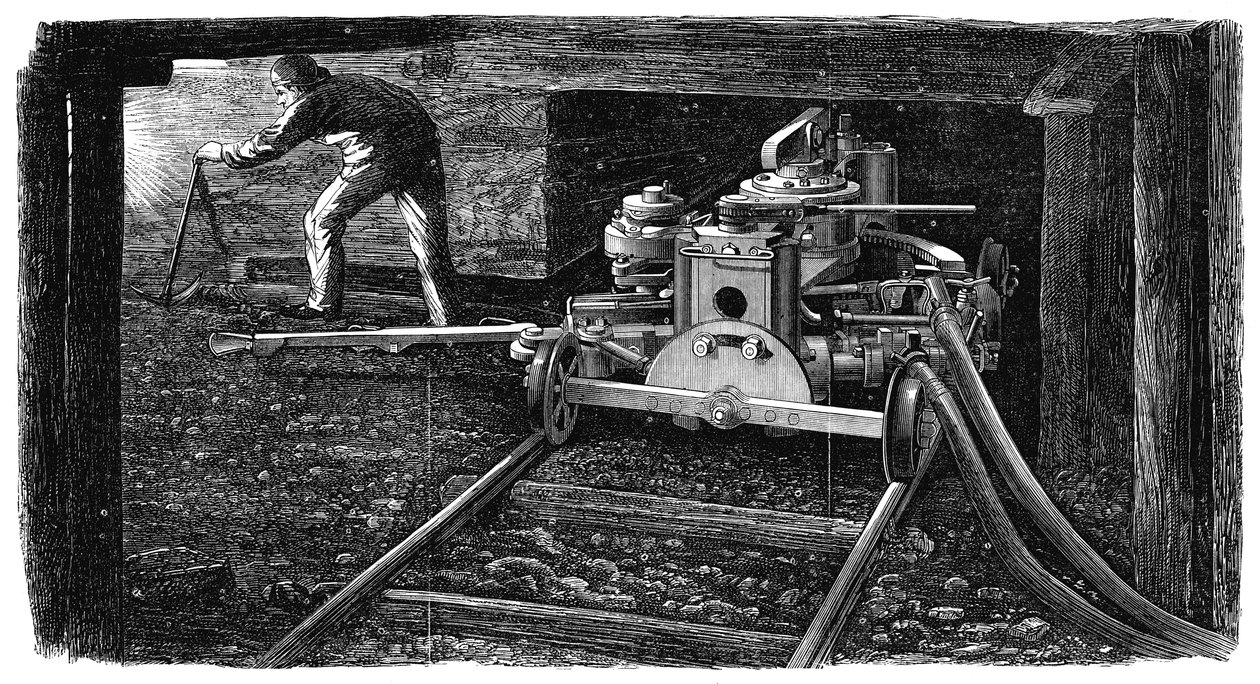 Demir Adam adlı hidrolik kömür kesme makinesi, 1867 by Unbekannt