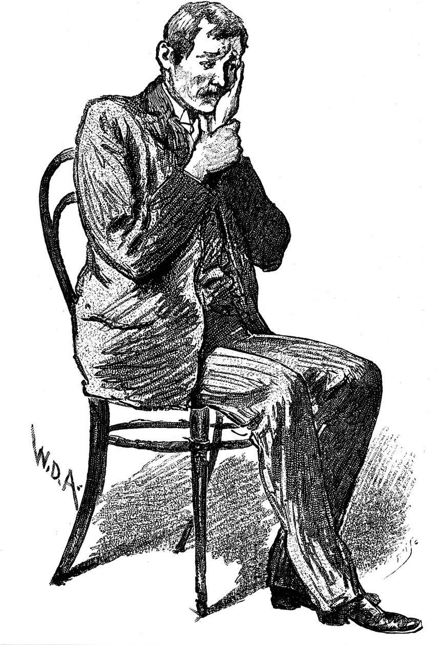 Hayali diş ağrısı çeken hipnoz deneği, 1891 by Unbekannt