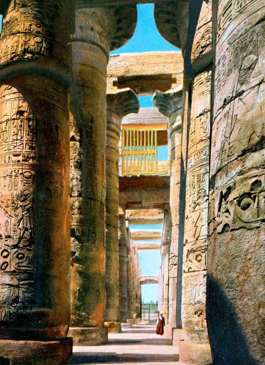 Hipostil Salonu, Karnak Tapınağı kompleksi, Luksor, Mısır, 20. Yüzyıl by Unbekannt
