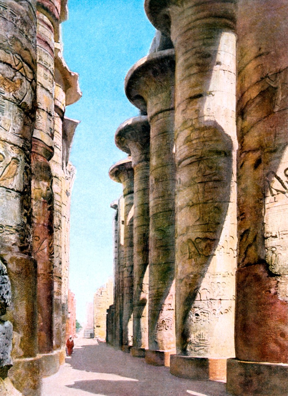 Hipostil Salonu, Tapınak Karnak, Luksor, Mısır, 20. Yüzyıl by Unbekannt
