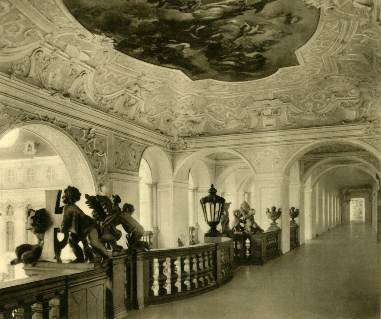 İmparatorluk merdiveni, St Florian Manastırı, Sankt Florian, Yukarı Avusturya, c1935. by Unbekannt