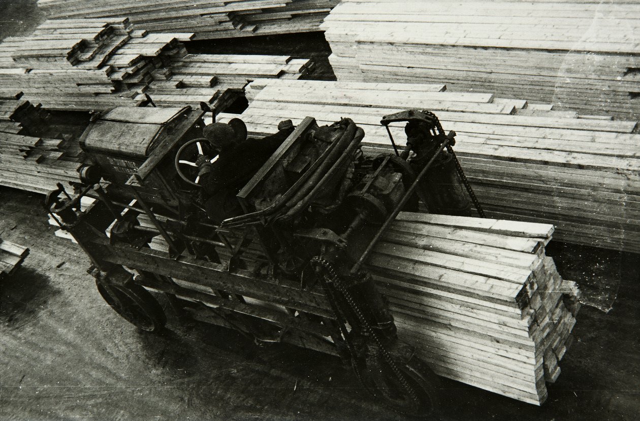 Bir ağaç işleme fabrikasında, Rusya, 1950