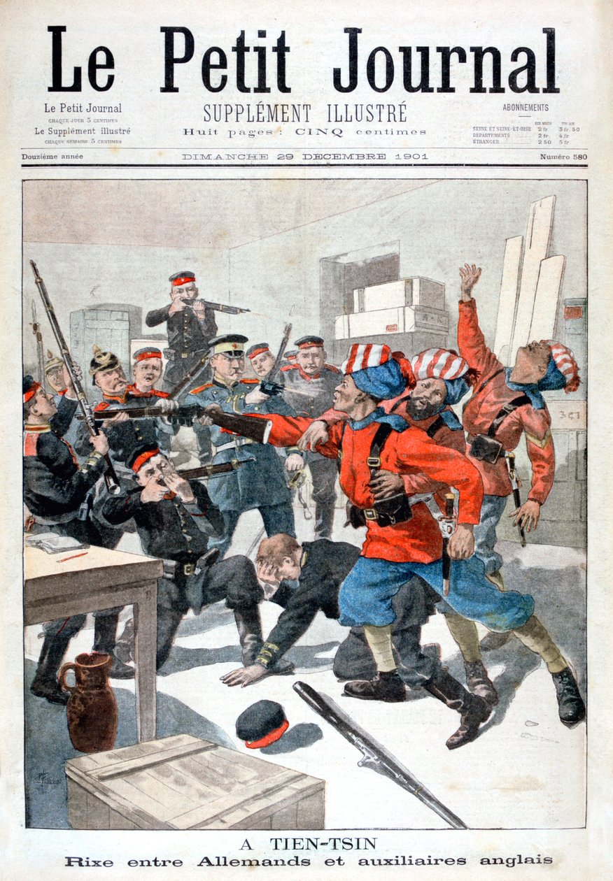 Alman birlikleri ile İngiliz yardımcı birlikleri arasındaki olay, Tientsin, Çin, 1901 by Unbekannt