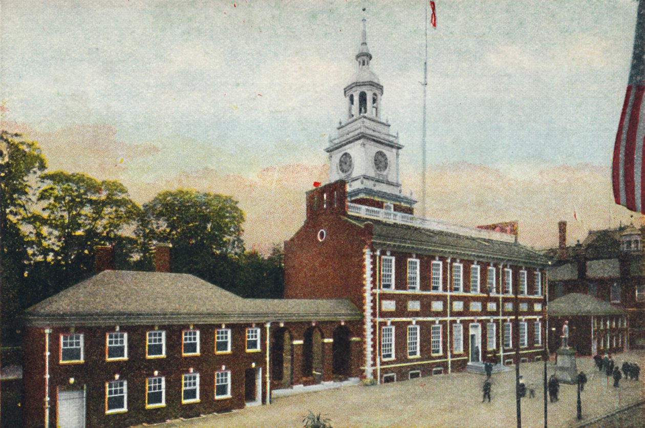 Independence Hall, Philadelphia, Pensilvanya, ABD, c1910. by Unbekannt