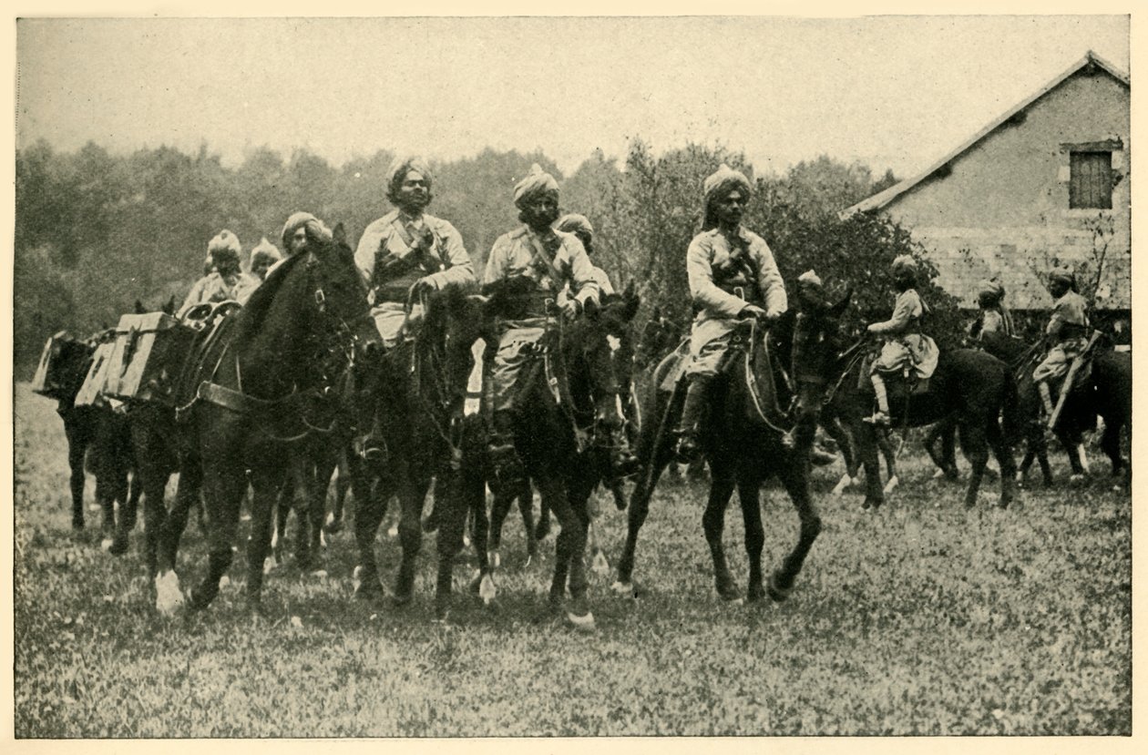 Önde Hint askerleri, Birinci Dünya Savaşı, 1914, c1920. by Unbekannt