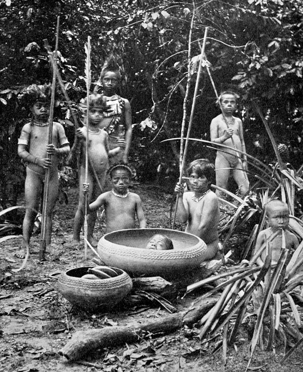 Putumayo Nehri Kızılderilileri, kafası kesilmiş, Amazonia by Unbekannt