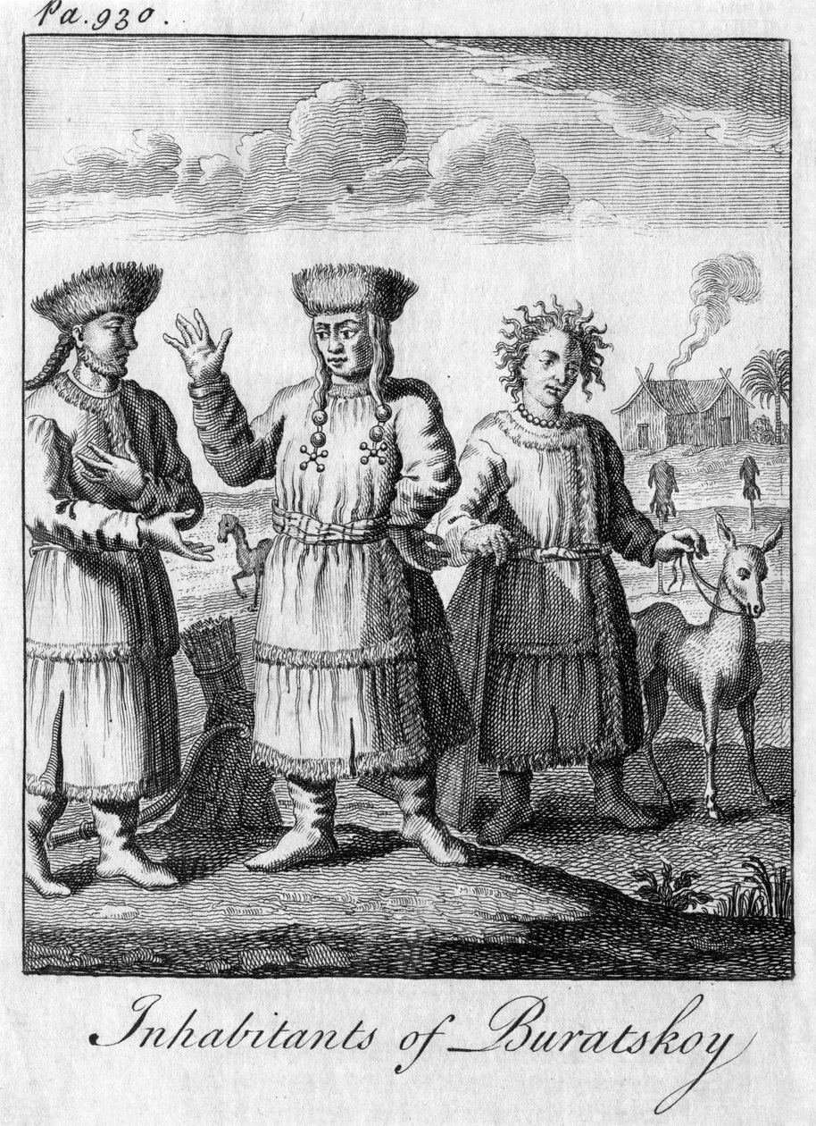 Buratskoy sakinleri, c18. yüzyıl by Unbekannt