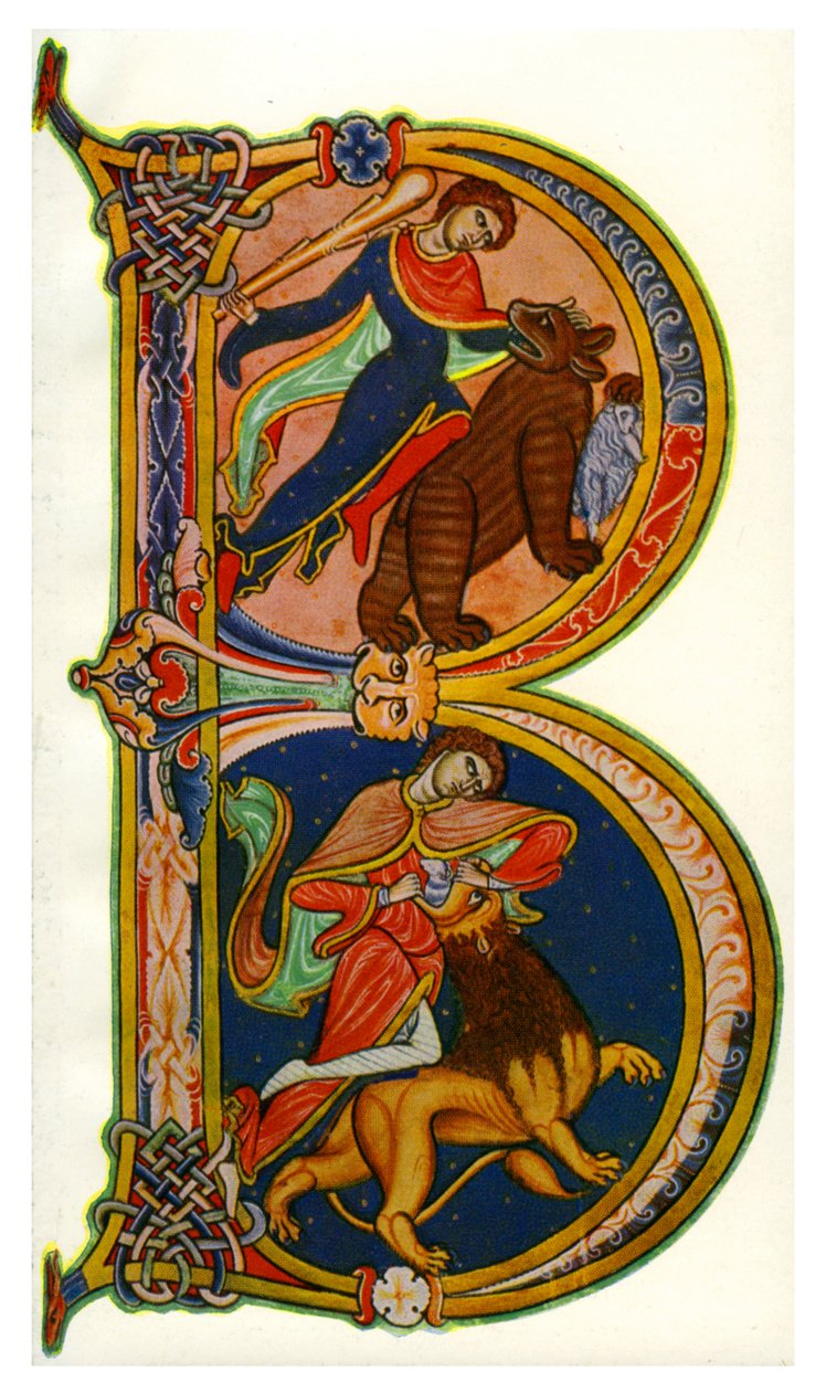 İlk B, İncil, Winchester, c1160-1170, 1930 by Unbekannt